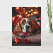 Charmante Basset Hound Valentijnsdag Kaart (Voorkant)