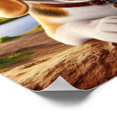 Charmante Beagle in een rustieke landschap Poster (Hoek)