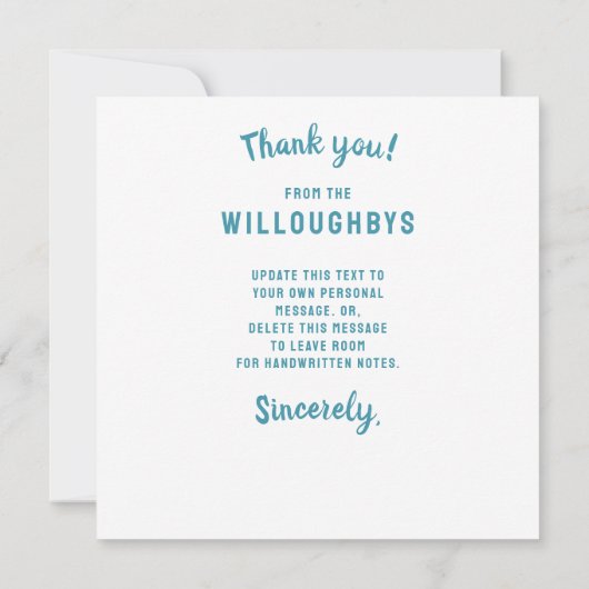 Charmante Bed N Breakfast Victoriaans Huis Kerst Bedankkaart (Achterkant)