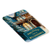 Charmante Bed N Breakfast Victoriaans Huis Kerst Magneet (Rechterzijde)