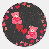 Charmante Beer en Hart Stickers (Voorkant)