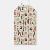 Charmante Beige Boho Kerstmis Cadeaulabel (Voorkant)