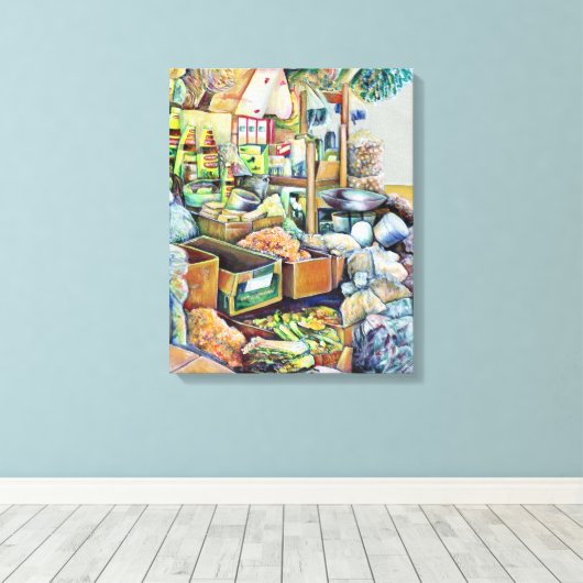 Charmante beloften van een mooi tekka centrum Sing Canvas Afdruk (Insitu (Houten vloer))