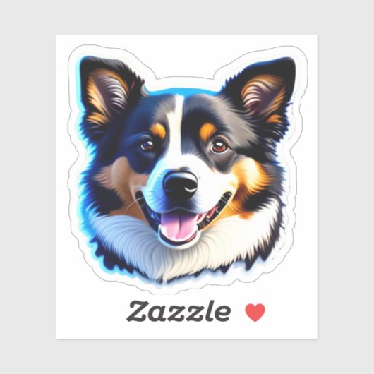 Charmante Berner Puppy met donzige vacht Sticker (Vel)