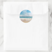 Charmante bestemming Kauai Beach Starfish bruiloft Ronde Sticker (Tas)