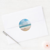 Charmante bestemming Kauai Beach Starfish bruiloft Ronde Sticker (Envelop)