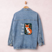 Charmante betoverde bosvos: uniek vakantiegeschenk denim jacket (Hangar)