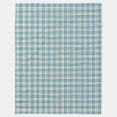 Charmante Blauw Geel Plaid Gooi voor Men's Gift Fleece Deken (Voorkant)