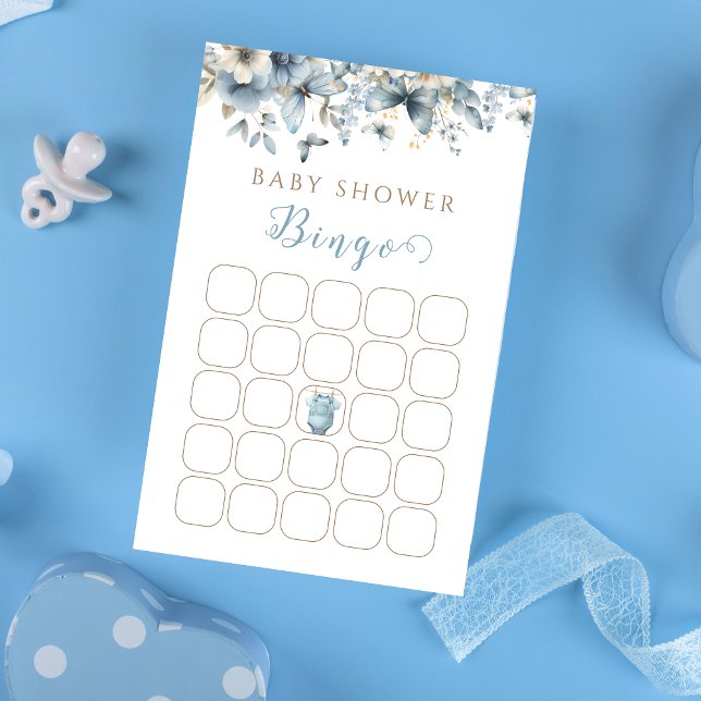 Charmante Blauwe Babykleding Baby shower Bingo (Creator heeft geüpload)