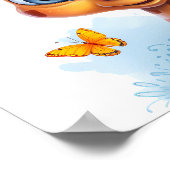 Charmante blik: De grillige Giraffe Kinder Poster (Hoek)