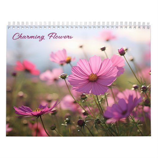 Charmante Bloem Fotografie Geboorte Maand Bloemen Kalender (Hoes)