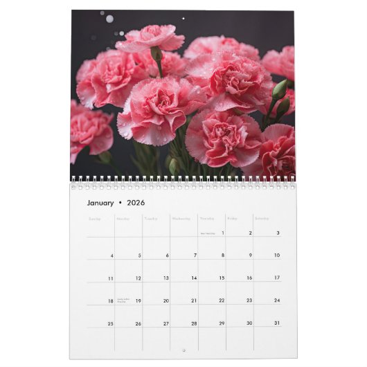 Charmante Bloem Fotografie Geboorte Maand Bloemen Kalender (Jan 2026)
