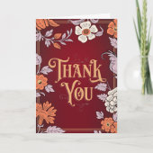 Charmante  bloemen bedankkaart (Voorkant)