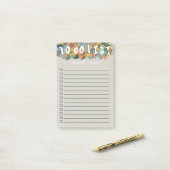 Charmante bloemen checkbox om te doen lijst post-it® notes (Op bureau)