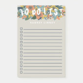 Charmante bloemen checkbox om te doen lijst post-it® notes (Voorkant)