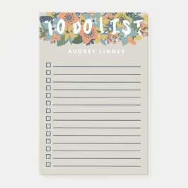 Charmante bloemen checkbox om te doen lijst post-it® notes