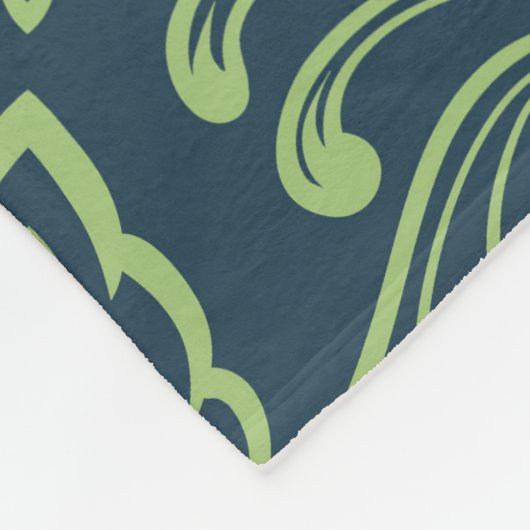 Charmante bloemen Damask naadloos patroon Fleece Deken (Hoek)