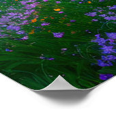 Charmante bloemen in het palet van de Natuur Poster (Hoek)