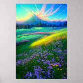 Charmante bloemen in het palet van de Natuur Poster (Voorkant)