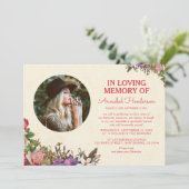 Charmante bloemen in liefdevolle herinnering Foto  Kaart (Staand voorkant)