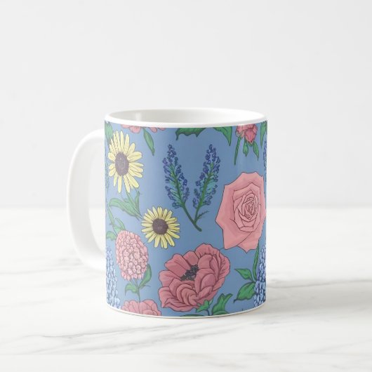 Charmante Bloemen Mokken, Perfecte Geschenken voor Koffiemok (Voorkant links)