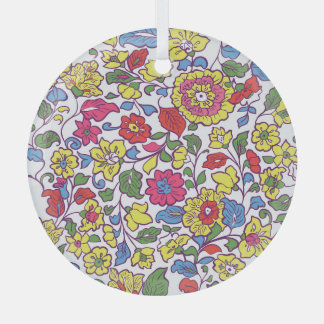 Charmante bloemen: naadloze tuintextuur glas ornament