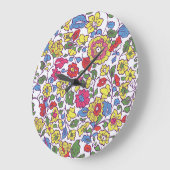 Charmante bloemen: naadloze tuintextuur grote klok (Hoek)