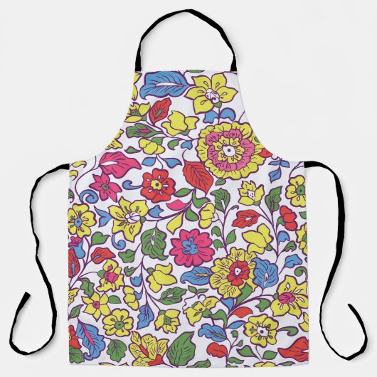 Charmante bloemen: naadloze tuintextuur schort (Voorkant)