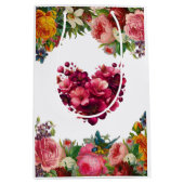 Charmante bloemenglossy cadeautas - Medium (Voorkant)