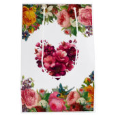 Charmante bloemenglossy cadeautas - Medium (Achterkant)