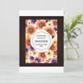 Charmante Bloemenuitnodiging Kaart (Staand voorkant)