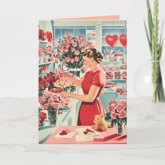 Charmante  bloemenwinkel scene (Voorkant)