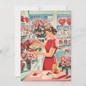 Charmante bloemenwinkel scene kaart (Voorkant)
