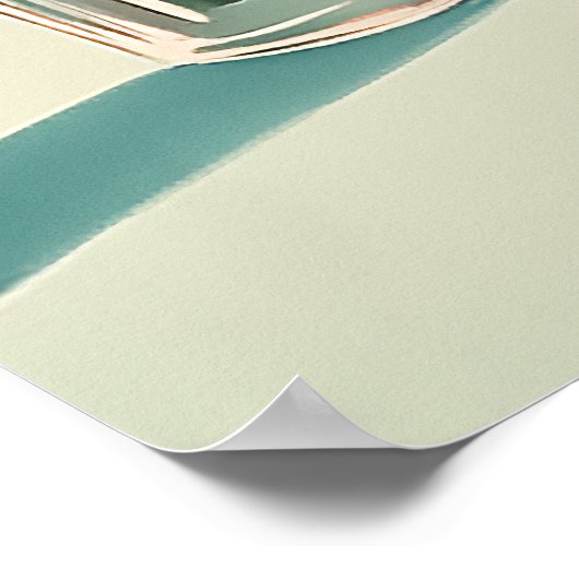 Charmante  bloemenwinkel scene poster (Hoek)