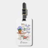 Charmante bloemist eerste naam  bagagelabel (Voorkant verticaal)