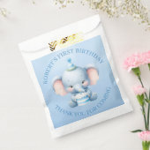 Charmante Blue Elephant Verjaardag Bedankt Bedankzakje (Gezegeld)