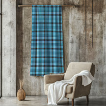 Charmante Blue Grey Plaid Throw voor Heren Gifting