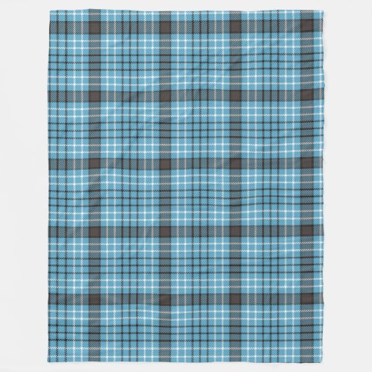 Charmante Blue Grey Plaid Throw voor Heren Gifting Fleece Deken (Voorkant)