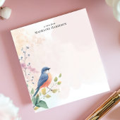 Charmante Bluebird Branch Gepersonaliseerde Naam Notitieblok