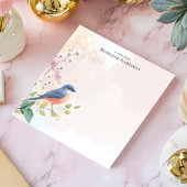 Charmante Bluebird Branch Gepersonaliseerde Naam Notitieblok