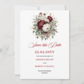 Charmante Blush Bourgondië Goud Save The Date (Voorkant)