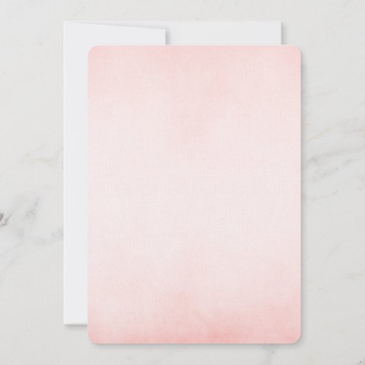 Charmante Blush Elephant Baby shower uitnodiging (Achterkant)