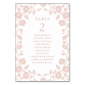 Charmante Blush Folk Bloemen Zitting Grafiek Kaart (Achterkant)