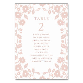 Charmante Blush Folk Bloemen Zitting Grafiek Kaart