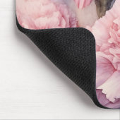 Charmante Blush Roze Anjer Waterverf Art Muismat (Hoek)