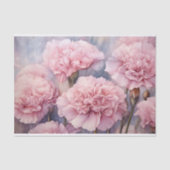 Charmante Blush Roze Anjer Waterverf Art Tissuepapier (Voorkant)