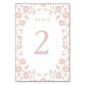 Charmante Blush Witte Romantische Folk Bloemen Kaart (Achterkant)