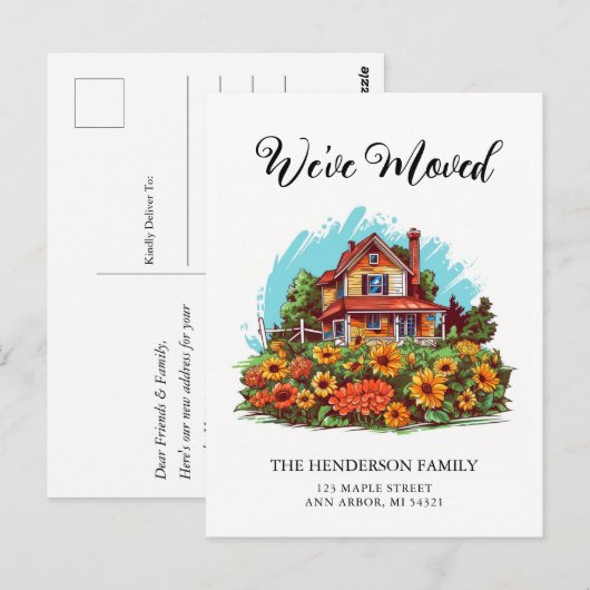 Charmante boerderij We hebben de aankondiging verp Briefkaart (Voorkant / Achterkant)