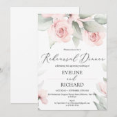 Charmante BOHO ZACHT ROZE BLOEMENREPETITIE Kaart (Voorkant / Achterkant)