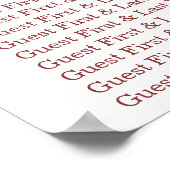 Charmante bordeauxrode en witte bloemen bruiloft poster (Hoek)